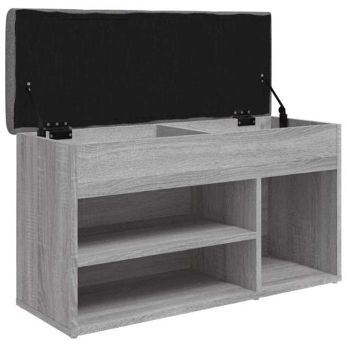 Szürke sonoma színű szerelt fa cipőtároló pad 82 x 32 x 45,5 cm