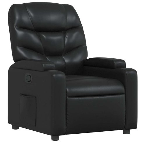 Fekete műbőr relaxfotel