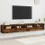 2 db füstös tölgy színű szerelt fa TV-szekrény 100 x 30 x 30 cm