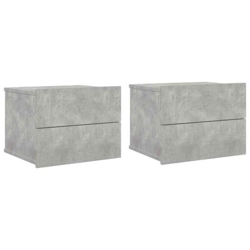 2 db betonszürke szerelt fa éjjeliszekrény 40 x 30 x 30 cm