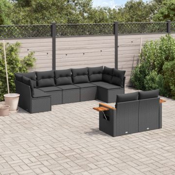 Patio Sofa Set 9-személyes Black