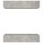   4 db betonszürke szerelt fa fali TV-szekrény 80 x 30 x 30 cm