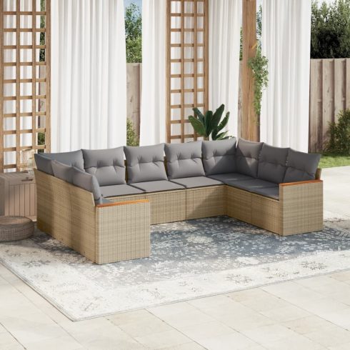 Patio Sofa Set 9-személyes Vegyes bézs
