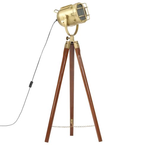 Háromlábú tömör mangófa állólámpa 97 cm