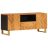   Fekete-barna tömör mangófa TV-szekrény 105 x 33,5 x 46 cm
