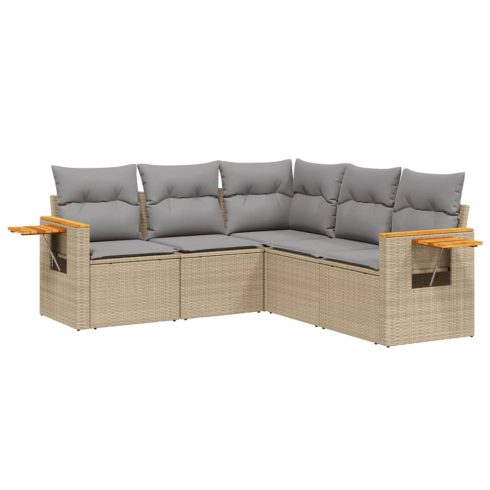 Patio Sofa Set 5-személyes Beige and Grey