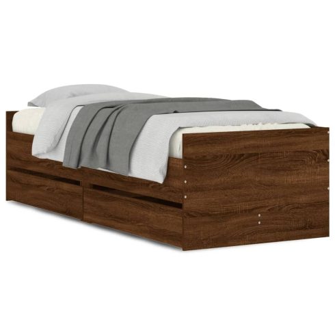 Ágykeret Barna Tölgy 75 x 190 cm Engineered wood, Plywood