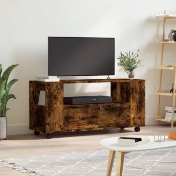   Füstös tölgy színű szerelt fa TV-szekrény 102x34,5x43 cm