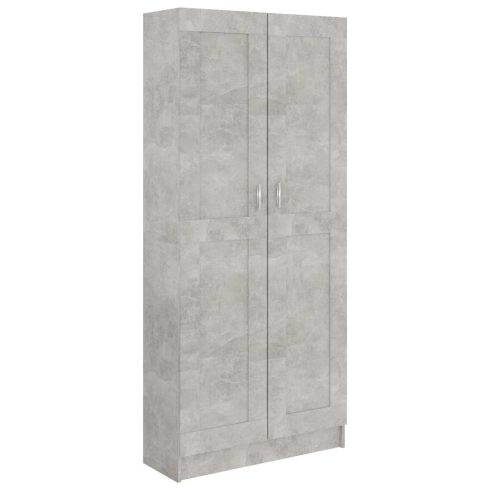 Betonszürke szerelt fa könyvszekrény 82,5 x 30,5 x 185,5 cm
