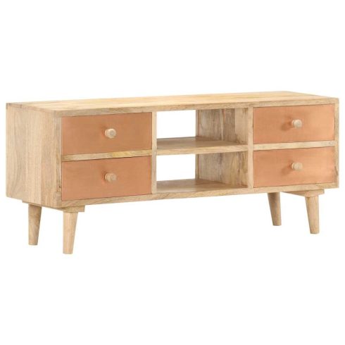 Tömör mangófa TV-szekrény 110 x 30 x 45 cm