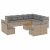Patio Sofa Set 12-személyes Keverék bézs és világos szürke
