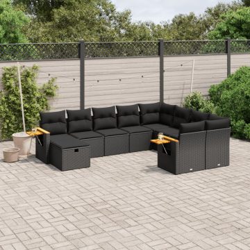 Patio Sofa Set 8-személyes Black