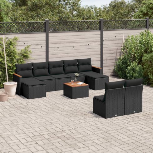 Patio Sofa Set 10-személyes Black