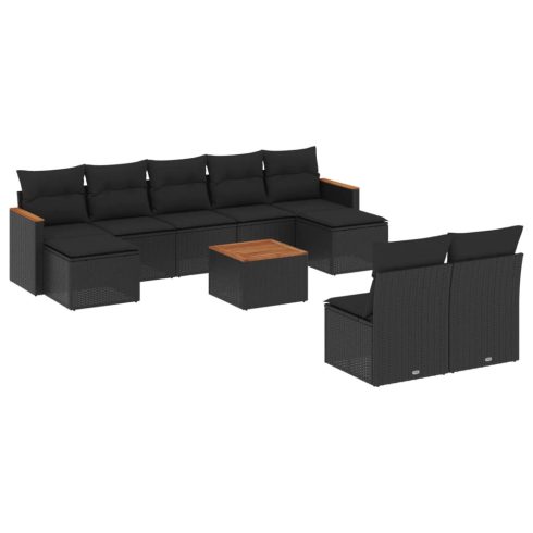 Patio Sofa Set 10-személyes Black