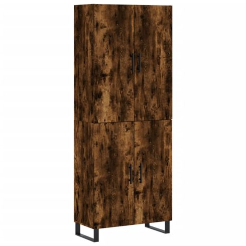 Füstös tölgy színű szerelt fa magasszekrény 69,5 x 34 x 180 cm