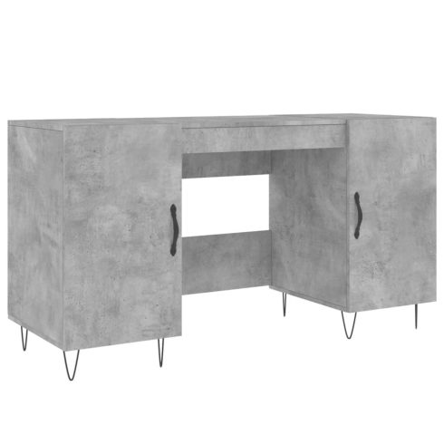 Betonszürke szerelt fa íróasztal 140 x 50 x 75 cm