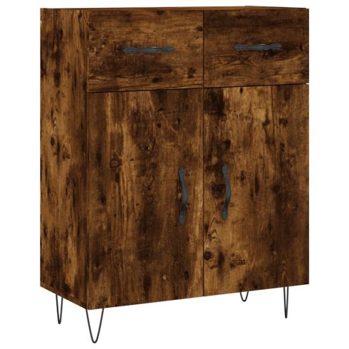 Füstös tölgy színű szerelt fa tálalószekrény 69,5 x 34 x 90 cm