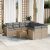 Patio Sofa Set Keverék bézs és világos szürke