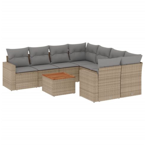 Patio Sofa Set Keverék bézs és világos szürke