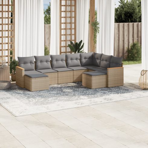 Patio Sofa Set 9-személyes Vegyes bézs