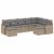 Patio Sofa Set 9-személyes Vegyes bézs
