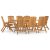 9 részes tömör tíkfa kerti étkezőgarnitúra