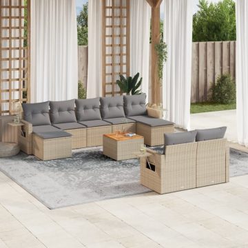 Patio Sofa Set 9-személyes Mix Beige