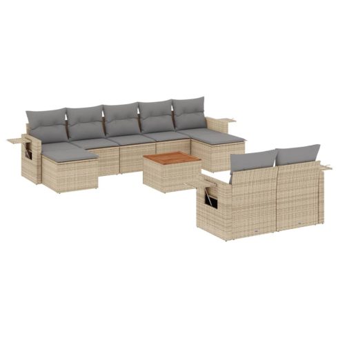 Patio Sofa Set 9-személyes Mix Beige