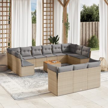   Patio Sofa Set 13-személyes Keverék bézs és világos szürke