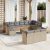 Patio Sofa Set 13-személyes Keverék bézs és világos szürke