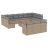   Patio Sofa Set 13-személyes Keverék bézs és világos szürke