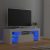 Fehér TV-szekrény LED-lámpákkal 120 x 35 x 40 cm