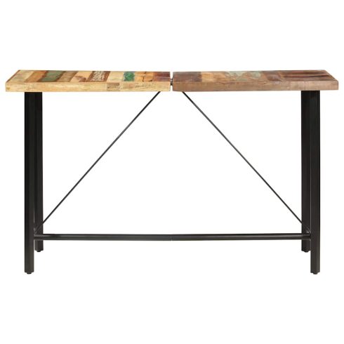 Tömör újrahasznosított fa bárasztal 180 x 70 x 107 cm
