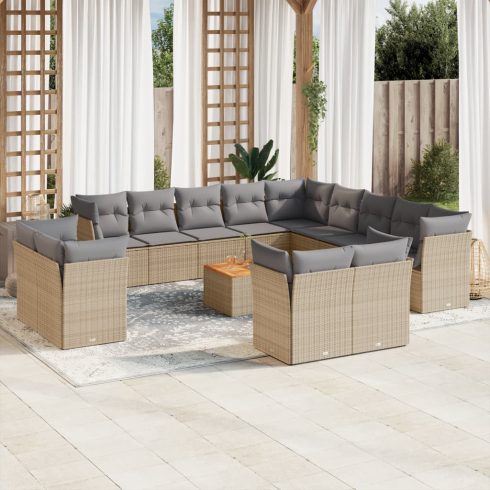 Patio Sofa Set 7-személyes Keverék bézs és világos szürke