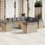 Patio Sofa Set 7-személyes Keverék bézs és világos szürke