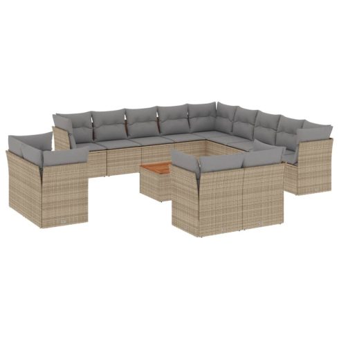 Patio Sofa Set 7-személyes Keverék bézs és világos szürke