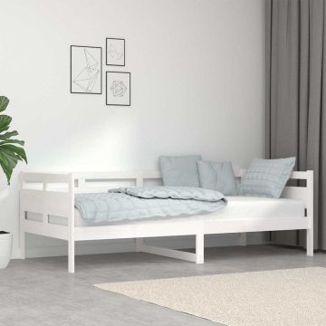 Fehér tömör fenyőfa kanapéágy 90 x 200 cm