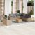 Patio Sofa Set 9-személyes Keverék bézs és világos szürke
