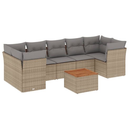 Patio Sofa Set 7-személyes Bézs és szürke keverék