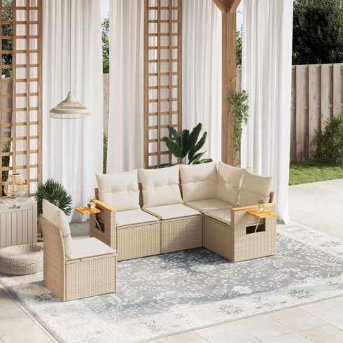 Patio Sofa Set 5-személyes Beige and Cream