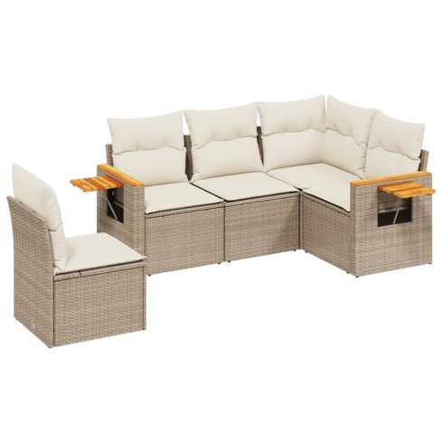 Patio Sofa Set 5-személyes Beige and Cream