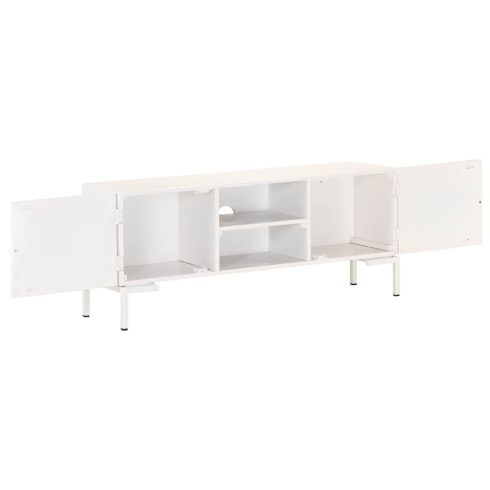 Fehér tömör mangófa TV-szekrény 115 x 30 x 46 cm