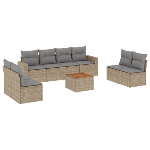 Patio Sofa Set 8-személyes Keverék bézs és világos szürke