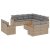Patio Sofa Set 11-személyes Vegyes bézs