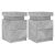 2 db betonszürke éjjeliszekrény LED-világítással 35x39x55 cm