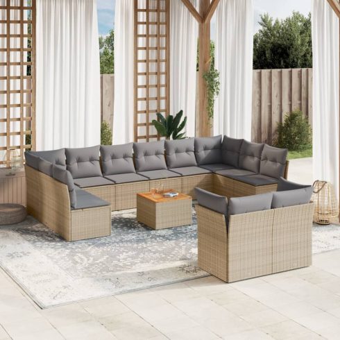 Patio Sofa Set Keverék bézs és világos szürke
