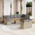 Patio Sofa Set Keverék bézs és világos szürke
