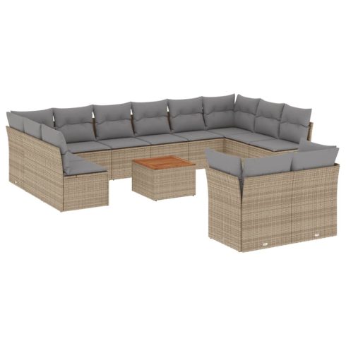 Patio Sofa Set Keverék bézs és világos szürke