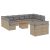 Patio Sofa Set Keverék bézs és világos szürke