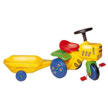 Kerti traktor utánfutóval